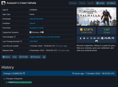 Assassin's Creed Valhalla получила поддержку достижений в Steam