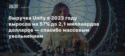 Выручка Unity в 2023 году выросла на 57% до 2,1 миллиардов долларов — спасибо массовым увольнениям