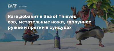 Rare добавит в Sea of Thieves сов, метательные ножи, гарпунное ружье и прятки в сундуках