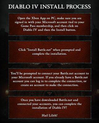 Для игры в Diablo 4 через PC Game Pass потребуется установка Battle.net