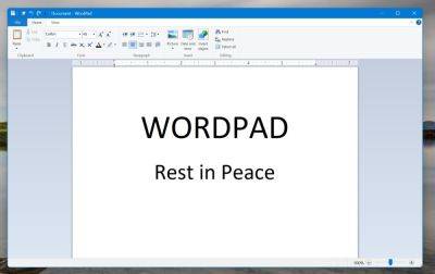 Из Windows 11 удалят текстовый редактор WordPad