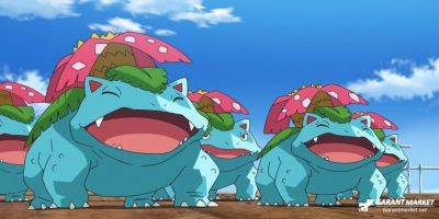 Игрок Pokemon Scarlet and Violet наносит один удар по Tera Raid Venusaur, используя Magikarp