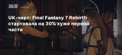 UK-чарт: Final Fantasy 7 Rebirth стартовала на 30% хуже первой части