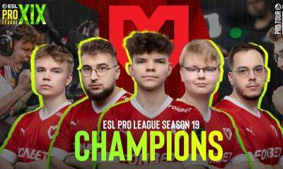 MOUZ переиграли Team Vitality и стали чемпионами ESL Pro League Season 19