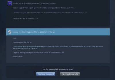 Свой аккаунт Steam нельзя оставить в наследство, вновь говорит Valve