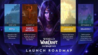 Blizzard опубликовала дорожную карту запуска World of Warcraft: The War Within - beltion-game.com