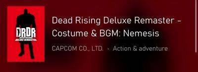 Раскрыты бонусные облики для покупателей Dead Rising Deluxe Remaster — Фрэнка Уэста можно будет переодеть в Немезиса