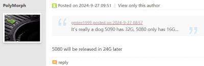 У NVIDIA RTX 5080 будет версия на 24 Гб GDDR7, но после релиза 16-гигабайтной