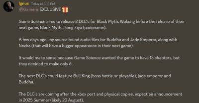 Black Myth: Wukong получит два DLC до релиза второй части